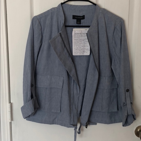 Halogen light weight chambray jacket - Picture 1 of 6